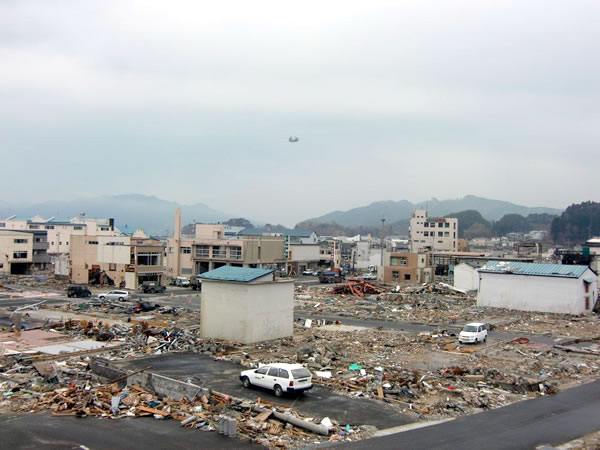 おぐら山から国4５号線方面（山田町中央町界隈）