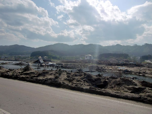 船越家族旅行村付近　さくら亭前（山田町船越）