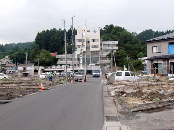 役場前通り（山田町八幡町）