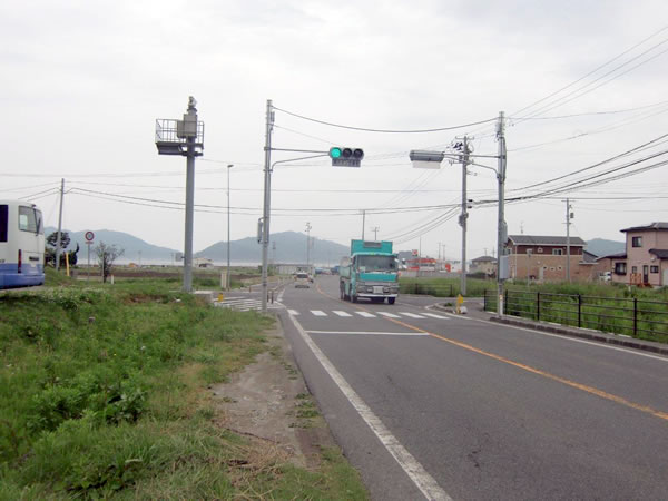 大沢小学校入り口付近（山田町大沢）