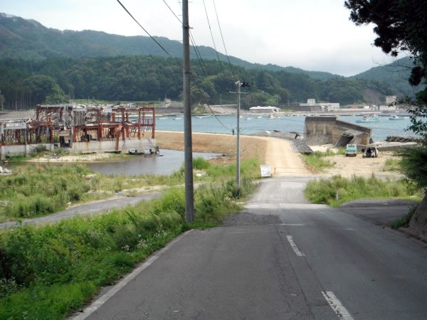 山の内地区　通称湾台坂（山田町船越）