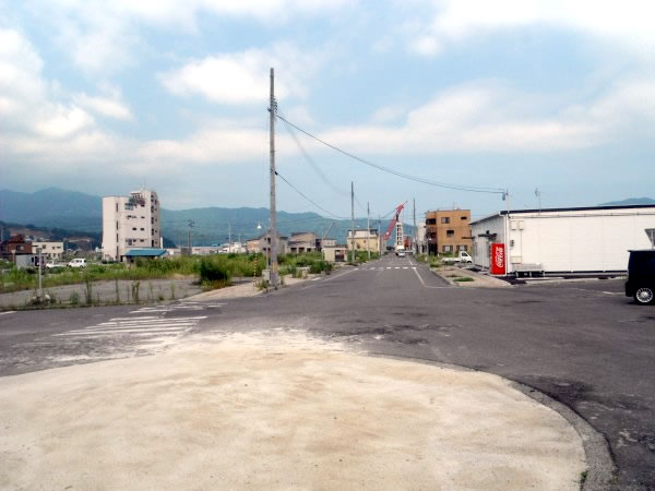 陸中山田駅より国道方面（山田町川向町）