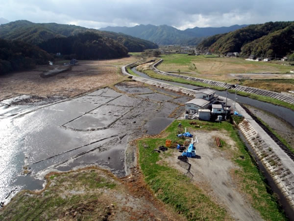 三陸道より織笠地区山側　11月2日撮影