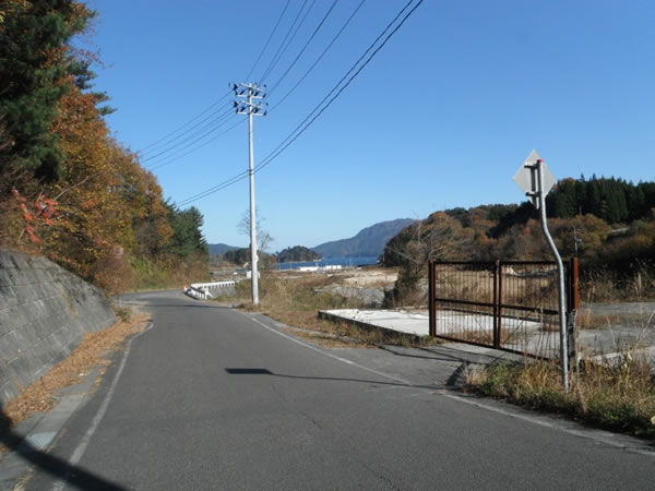 山田中学校登り口付近より