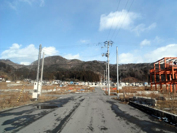 田の浜地区　堤防側より