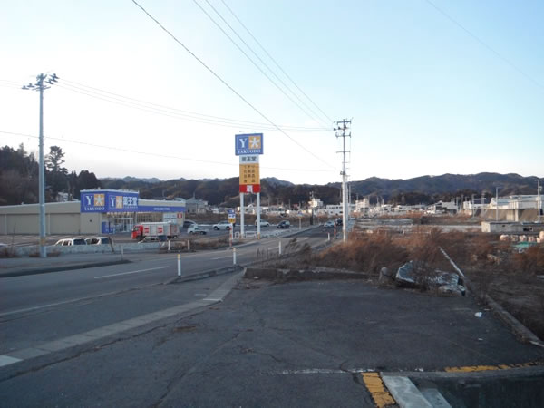 境田町国道45号　三本小松側より