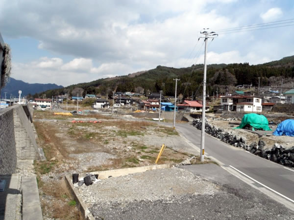 大浦地区　堤防より