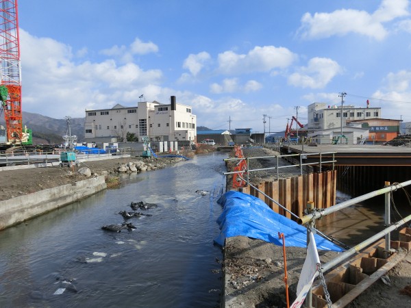 国道より海側山田信漁連付近